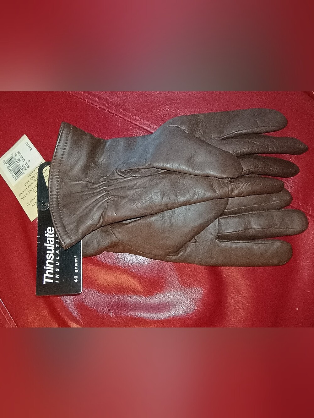 Ladies Brown Leather Driving Gloves - Classic Winter Thinsulate 🆕